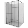 Mexen Kioto paroi de douche Walk-in 130 x 200 cm, grille noire 8 mm, noir - 800-130-101-70-77