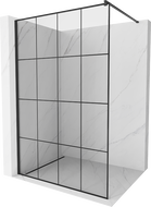 Mexen Kioto paroi de douche Walk-in 140 x 200 cm, grille noire 8 mm, noire - 800-140-101-70-77
