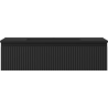 Mexen Rivel meuble de salle de bain 90 cm avec lavabo Otis, 1 tiroir, rainuré, noir mat - 91A20-09023-1-BF71-W18M71