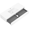 Mexen Rivel meuble de salle de bains 120 cm avec lavabo Otis, 1 tiroir, rainuré, blanc mat - 91A20-12023-1-BF01-W18M01