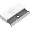 Mexen Rivel meuble de salle de bain 120 cm avec lavabo Otis, 1 tiroir, rainuré, gris mat/blanc mat - 91A20-12023-1-BF62-W18M01