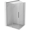Cabine de douche coulissante Mexen Rox 140 x 100 cm, transparent, métal gun - 8C2-140-100-95-00