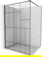 Mexen Kioto paroi de douche 70 x 200 cm, transparent/Design noir 8 mm, Noir - 800-070-101-70-78