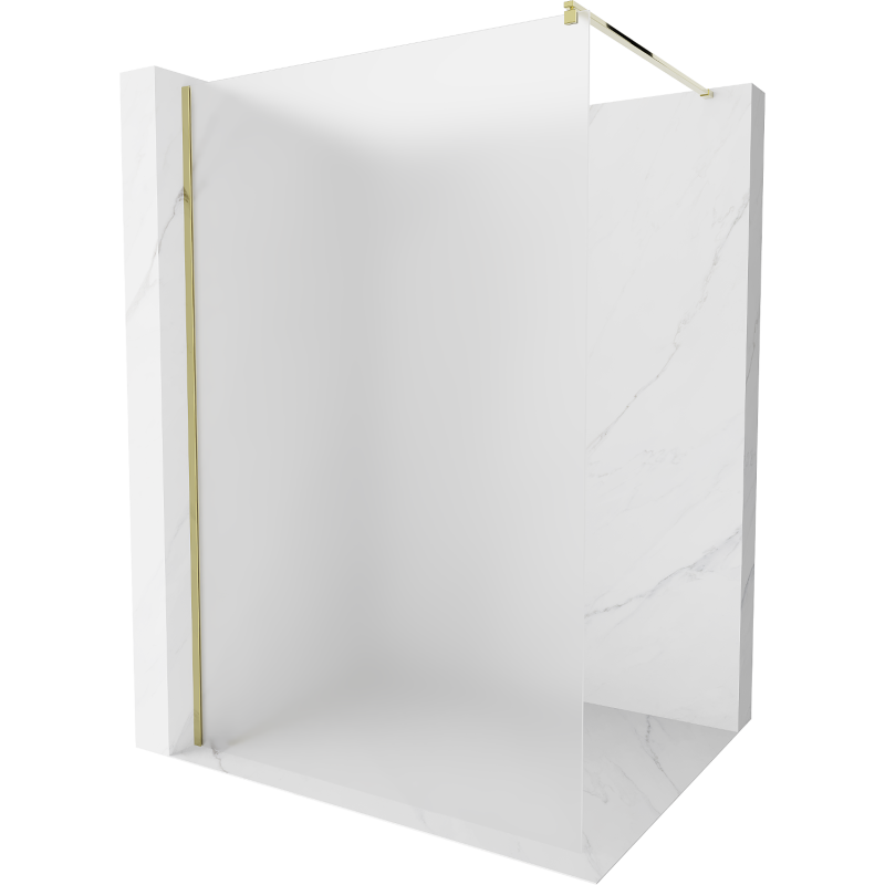Mexen Kioto paroi de douche Walk-in 130 x 200 cm, givre 8 mm, or - 800-130-101-50-30