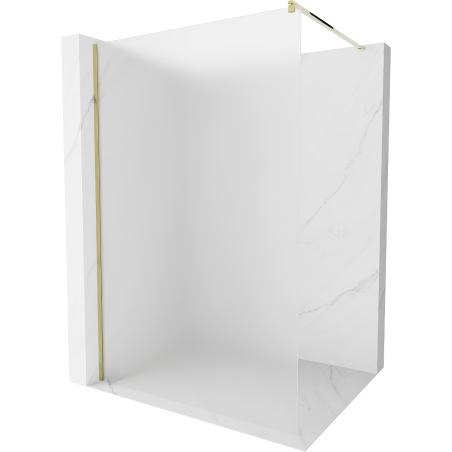 Mexen Kioto paroi de douche Walk-in 130 x 200 cm, givre 8 mm, or - 800-130-101-50-30