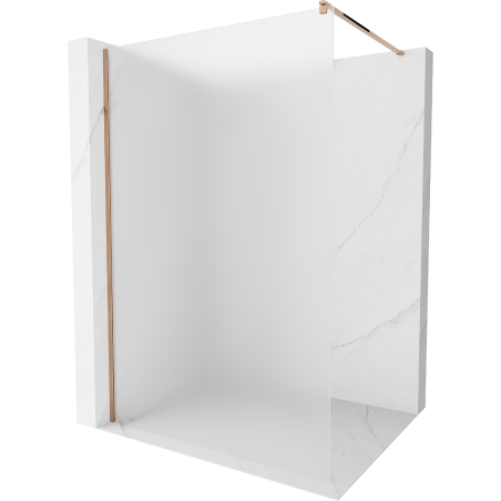 Mexen Kioto paroi de douche Walk-in 140 x 200 cm, givrée 8 mm, or rose - 800-140-101-60-30