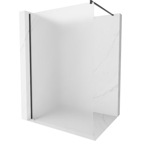 Mexen Kioto paroi de douche Walk-in 130 x 200 cm, givrée 8 mm, noire - 800-130-101-70-30