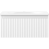 Mexen Rivel meuble de salle de bain 50 cm avec lavabo Vela, 1 tiroir, rainuré, blanc mat - 91A20-05023-1-BF01-W23M01