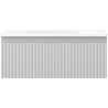 Mexen Rivel meuble de salle de bains 60 cm avec lavabo Vela, 1 tiroir, rainuré, gris mat/blanc mat - 91A20-06023-1-BF62-W23M01