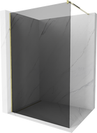 Mexen Kioto paroi de douche Walk-in 130 x 200 cm, graphite 8 mm, or - 800-130-101-50-40