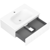 Mexen Rivel meuble de salle de bain 70 cm avec lavabo Vela, 1 tiroir, rainuré, blanc mat - 91A20-07023-1-BF01-W23M01