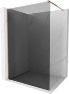 Mexen Kioto paroi de douche Walk-in 140 x 200 cm, graphite 8 mm, or rose - 800-140-101-60-40