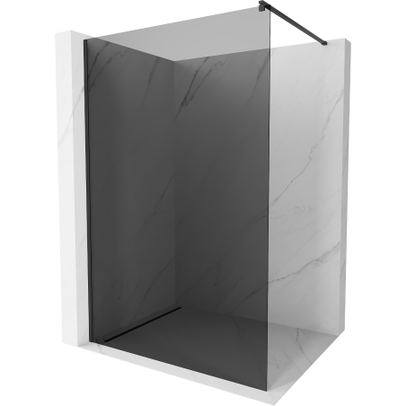 Paroi de douche Mexen Kioto Walk-in 130 x 200 cm, graphite 8 mm, noir - 800-130-101-70-40