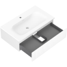 Mexen Rivel armoire de salle de bain 80 cm avec lavabo Vela, 1 tiroir, rainurée, blanc mat - 91A20-08023-1-BF01-W23M01