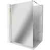 Mexen Kioto paroi de douche Walk-in 140 x 200 cm, miroir 8 mm, or - 800-140-101-50-50