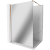 Mexen Kioto paroi de douche Walk-in 130 x 200 cm, miroir 8 mm, or rose - 800-130-101-60-50