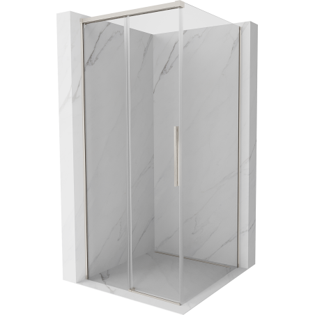 Cabine de douche coulissante Mexen Rox 95 x 95 cm, transparent, nickel brossé - 8C2-095-095-97-00