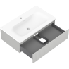 Mexen Rivel meuble de salle de bain 80 cm avec lavabo Vela, 1 tiroir, rainuré, gris mat/blanc mat - 91A20-08023-1-BF62-W23M01