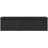 Mexen Rivel meuble de salle de bains 90 cm avec lavabo Vela, 1 tiroir, rainuré, noir mat - 91A20-09023-1-BF71-W23M71