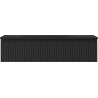 Mexen Rivel meuble de salle de bain 100 cm avec lavabo Vela, 1 tiroir, rainuré, noir mat - 91A20-10023-1-BF71-W23M71