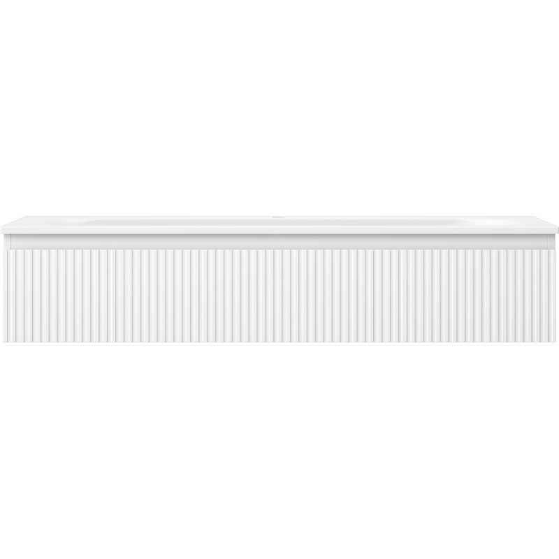 Mexen Rivel armoire de salle de bain 120 cm avec lavabo Vela, 1 tiroir, rainurée, blanc mat - 91A20-12023-1-BF01-W23M01