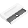 Mexen Rivel armoire de salle de bain 120 cm avec lavabo Vela, 1 tiroir, rainurée, blanc mat - 91A20-12023-1-BF01-W23M01