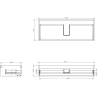 Mexen Rivel armoire de salle de bain 120 cm avec lavabo Vela, 1 tiroir, rainurée, blanc mat - 91A20-12023-1-BF01-W23M01