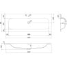Mexen Rivel armoire de salle de bain 120 cm avec lavabo Vela, 1 tiroir, rainurée, blanc mat - 91A20-12023-1-BF01-W23M01