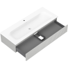 Mexen Rivel meuble de salle de bain 120 cm avec vasque Vela, 1 tiroir, rainuré, gris mat/blanc mat - 91A20-12023-1-BF62-W23M01