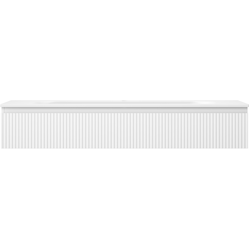 Mexen Rivel meuble de salle de bain 140 cm avec lavabo Vela, 1 tiroir, rainuré, blanc mat - 91A20-14023-1-BF01-W23M01