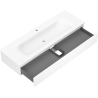 Mexen Rivel meuble de salle de bain 140 cm avec lavabo Vela, 1 tiroir, rainuré, blanc mat - 91A20-14023-1-BF01-W23M01