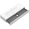 Mexen Rivel meuble de salle de bain 140 cm avec lavabo Vela, 1 tiroir, rainuré, gris mat/blanc mat - 91A20-14023-1-BF62-W23M01