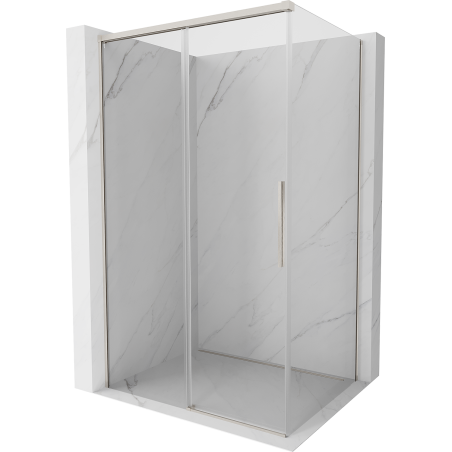 Mexen Rox cabine de douche coulissante 150 x 95 cm, transparent, nickel brossé - 8C2-150-095-97-00