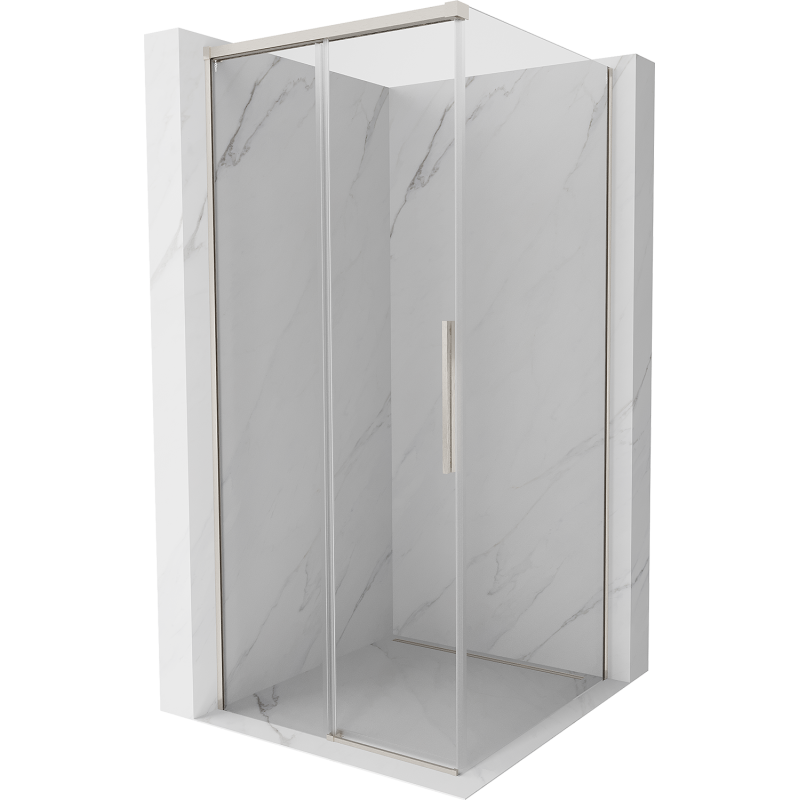 Mexen Rox cabine de douche coulissante 100 x 100 cm, transparent, nickel brossé - 8C2-100-100-97-00