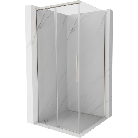 Mexen Rox cabine de douche coulissante 100 x 100 cm, transparent, nickel brossé - 8C2-100-100-97-00
