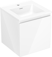 Mexen Orio armoire de salle de bain 45 cm avec lavabo Otis, 1 tiroir, blanc brillant - 91A10-04547-1-BF00-W18M00