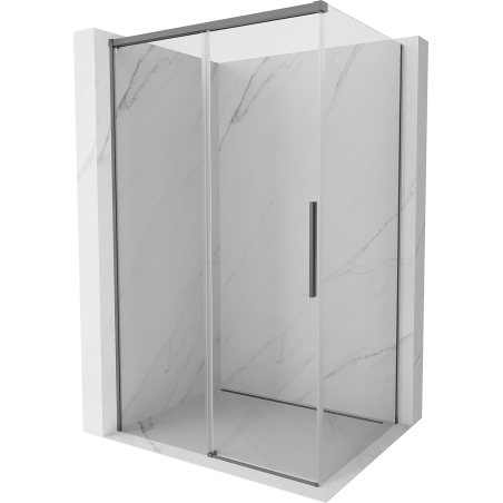 Mexen Rox cabine de douche coulissante 160 x 120 cm, transparent, métal canon - 8C2-160-120-95-00