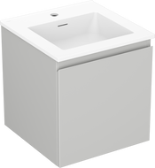 Mexen Orio meuble de salle de bain 45 cm avec lavabo Otis, 1 tiroir, gris mat/blanc mat - 91A10-04547-1-BF62-W18M01