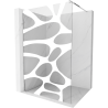 Mexen Kioto paroi de douche Walk-in 70 x 200 cm, vague blanche 8 mm, chrome - 800-070-101-01-97