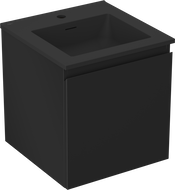 Mexen Orio meuble de salle de bain 45 cm avec lavabo Otis, 1 tiroir, noir mat - 91A10-04547-1-BF71-W18M71