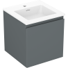Mexen Orio meuble de salle de bain 45 cm avec lavabo Otis, 1 tiroir, graphite mat/blanc mat - 91A10-04547-1-BF66-W18M01