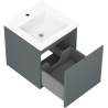 Mexen Orio meuble de salle de bain 45 cm avec lavabo Otis, 1 tiroir, graphite mat/blanc mat - 91A10-04547-1-BF66-W18M01