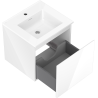 Mexen Orio meuble de salle de bain 50 cm avec lavabo Otis, 1 tiroir, blanc brillant - 91A10-05047-1-BF00-W18M00