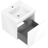 Mexen Orio meuble de salle de bains 50 cm avec lavabo Otis, 1 tiroir, blanc brillant - 91A10-05047-1-BF00-W18M00