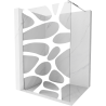 Mexen Kioto paroi de douche Walk-in 100 x 200 cm, vague blanche 8 mm, chromée - 800-100-101-01-97