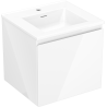 Mexen Orio meuble de salle de bain 50 cm avec lavabo Otis, 1 tiroir, blanc brillant - 91A10-05047-1-BF00-W18M00
