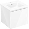 Mexen Orio meuble de salle de bains 50 cm avec lavabo Otis, 1 tiroir, blanc brillant - 91A10-05047-1-BF00-W18M00