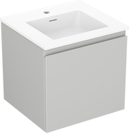Mexen Orio meuble de salle de bain 50 cm avec lavabo Otis, 1 tiroir, gris mat/blanc mat - 91A10-05047-1-BF62-W18M01