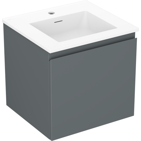 Mexen Orio armoire de salle de bain 50 cm avec lavabo Otis, 1 tiroir, graphite mat/blanc mat - 91A10-05047-1-BF66-W18M01