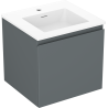 Mexen Orio armoire de salle de bain 50 cm avec lavabo Otis, 1 tiroir, graphite mat/blanc mat - 91A10-05047-1-BF66-W18M01
